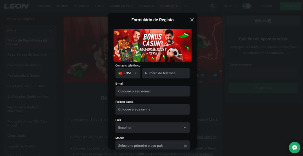 leonbet signup
